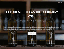 Tablet Screenshot of bellspringswinery.com